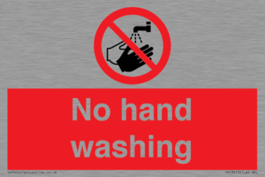 No hand washing